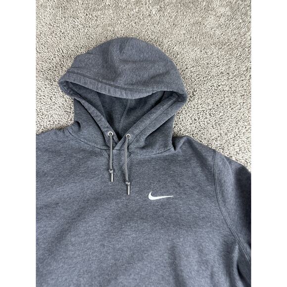Nike Hoodie Womens Large Gray Squad Fleece Po Pullover Sweatshirt Ladies - Picture 3 of 14